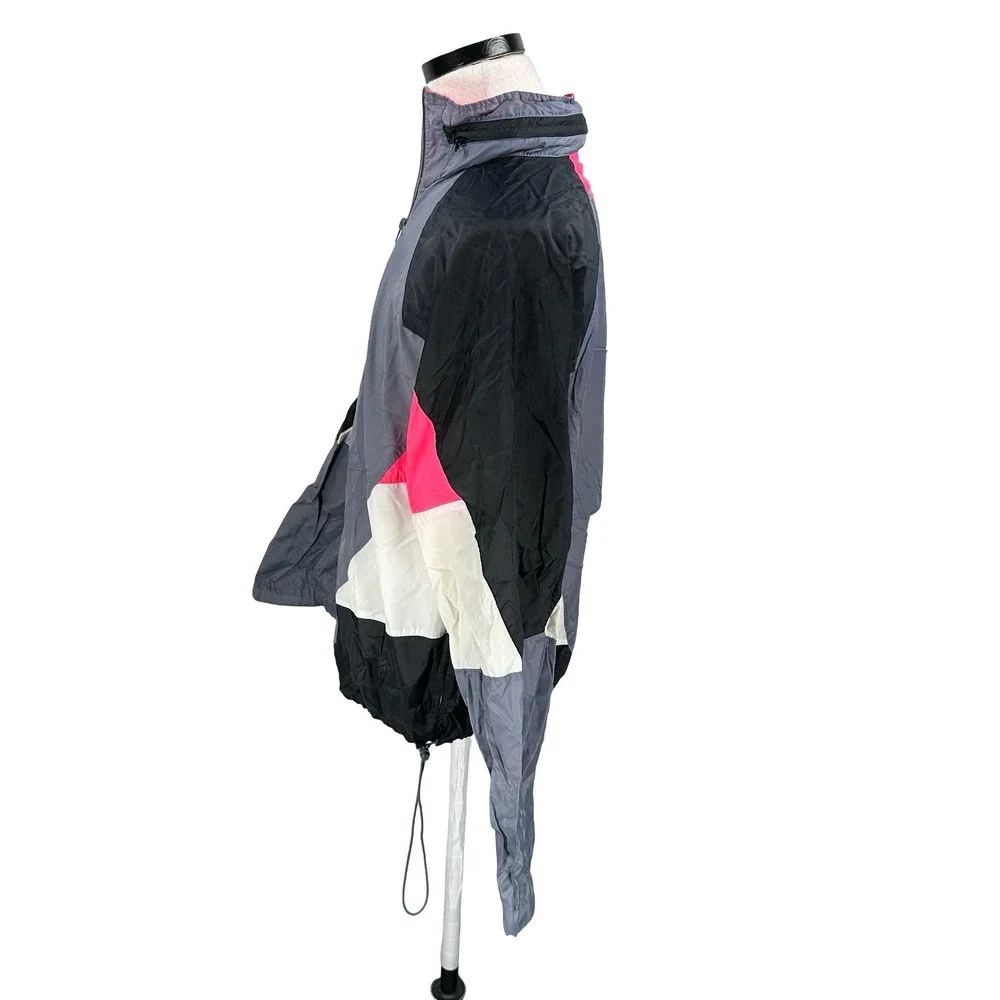 Vintage Nike Colorblock Windbreaker Jacket Men's Size L Black Gray Pink White - Picture 3 of 10